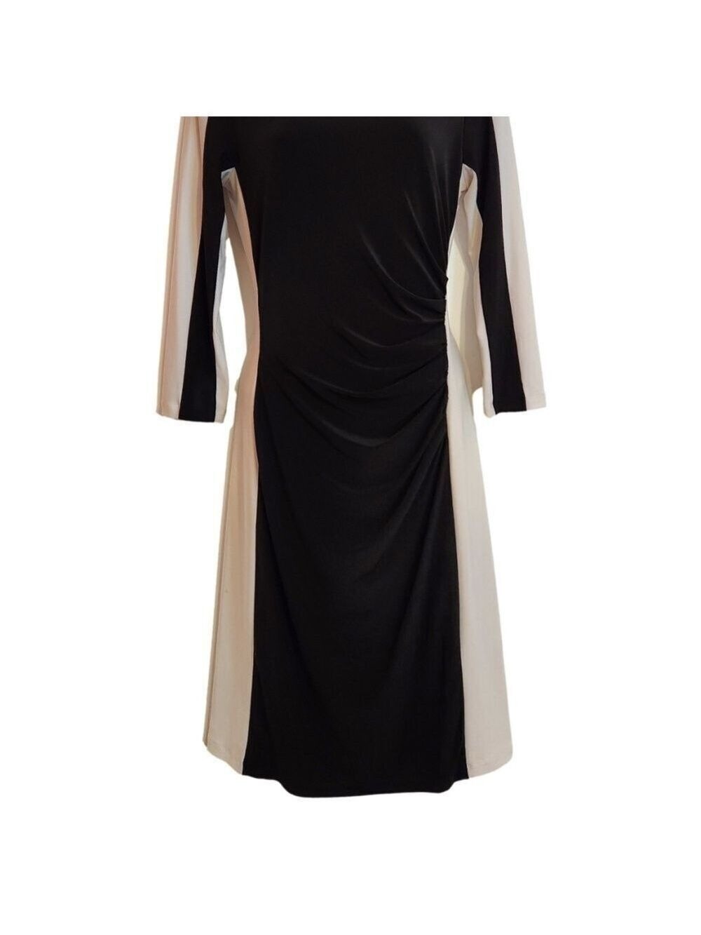 Lauren Ralph Lauren Black White Knit Dress Size 6 - Picture 5 of 12